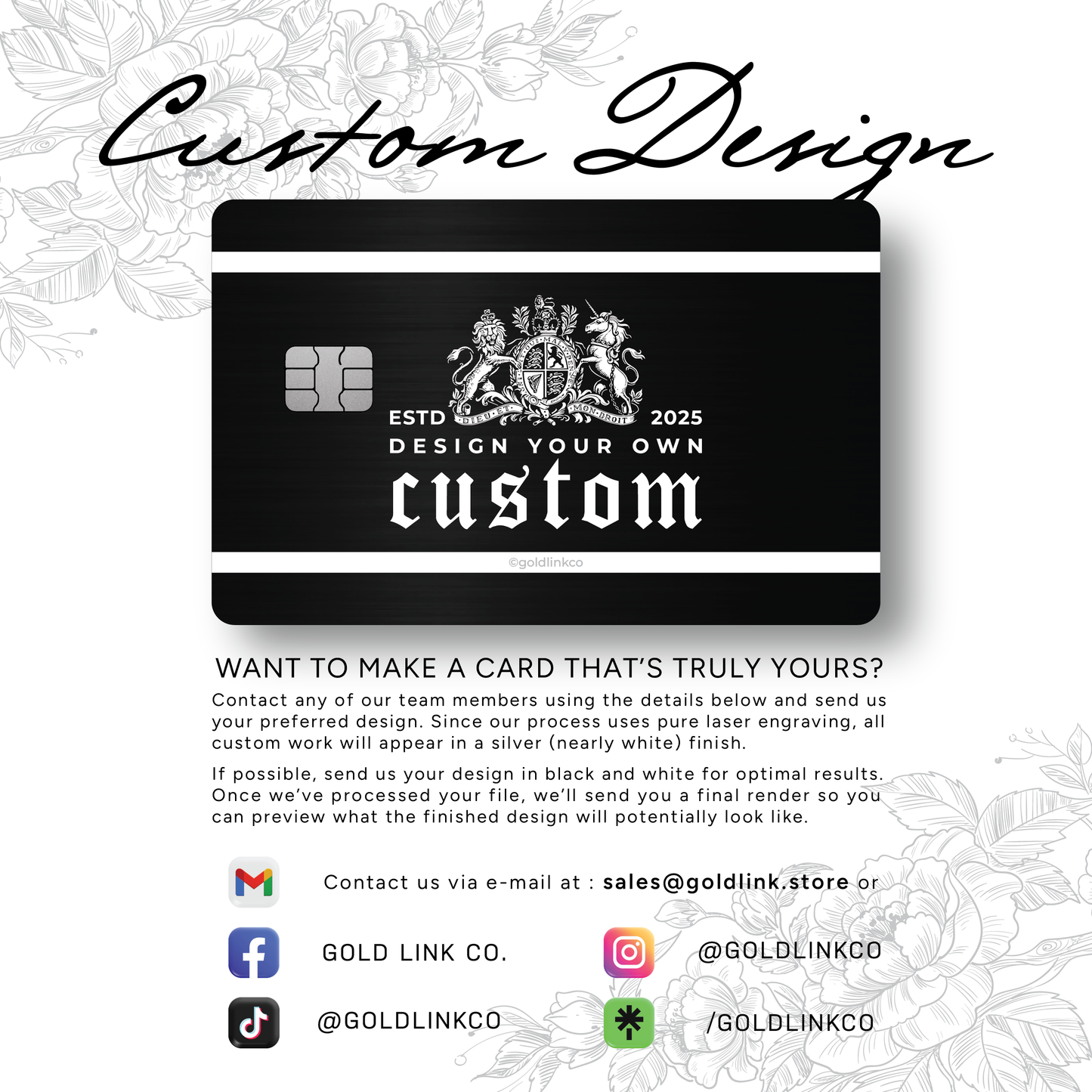 Metal Card Custom Logo
