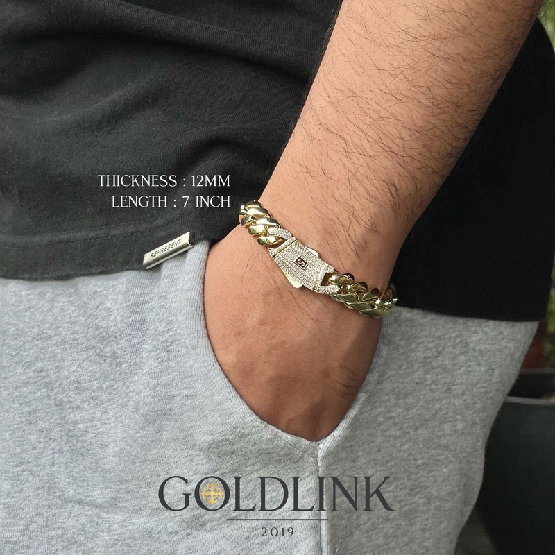 14K Iced Monaco Bracelet