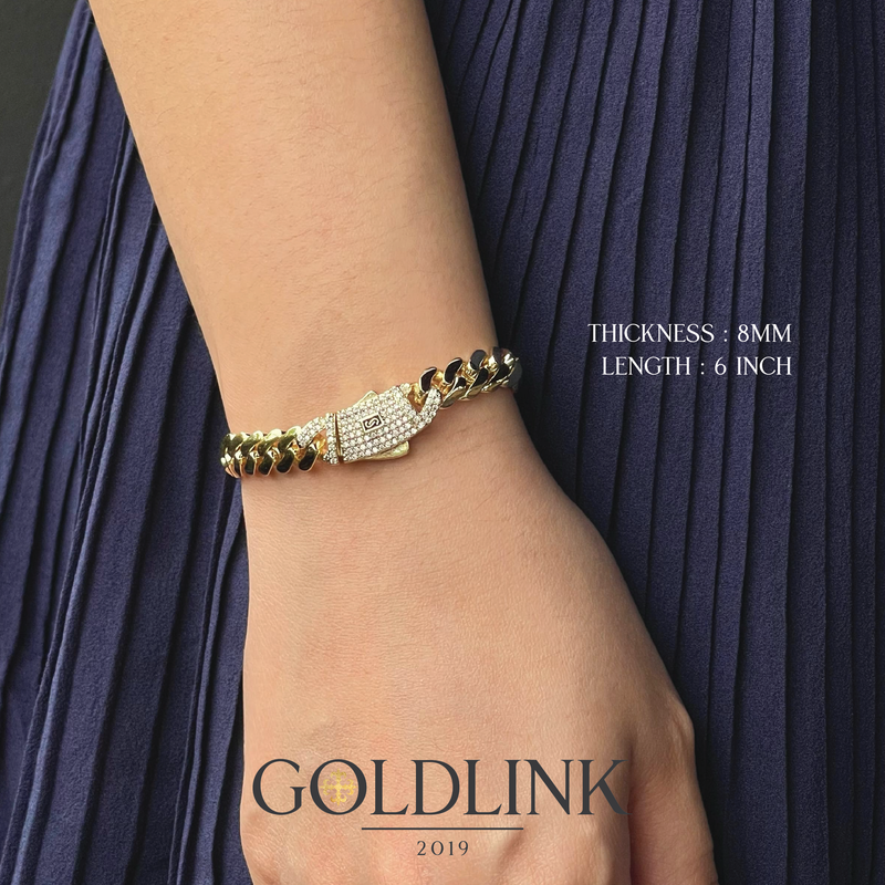 14K Iced Monaco Bracelet