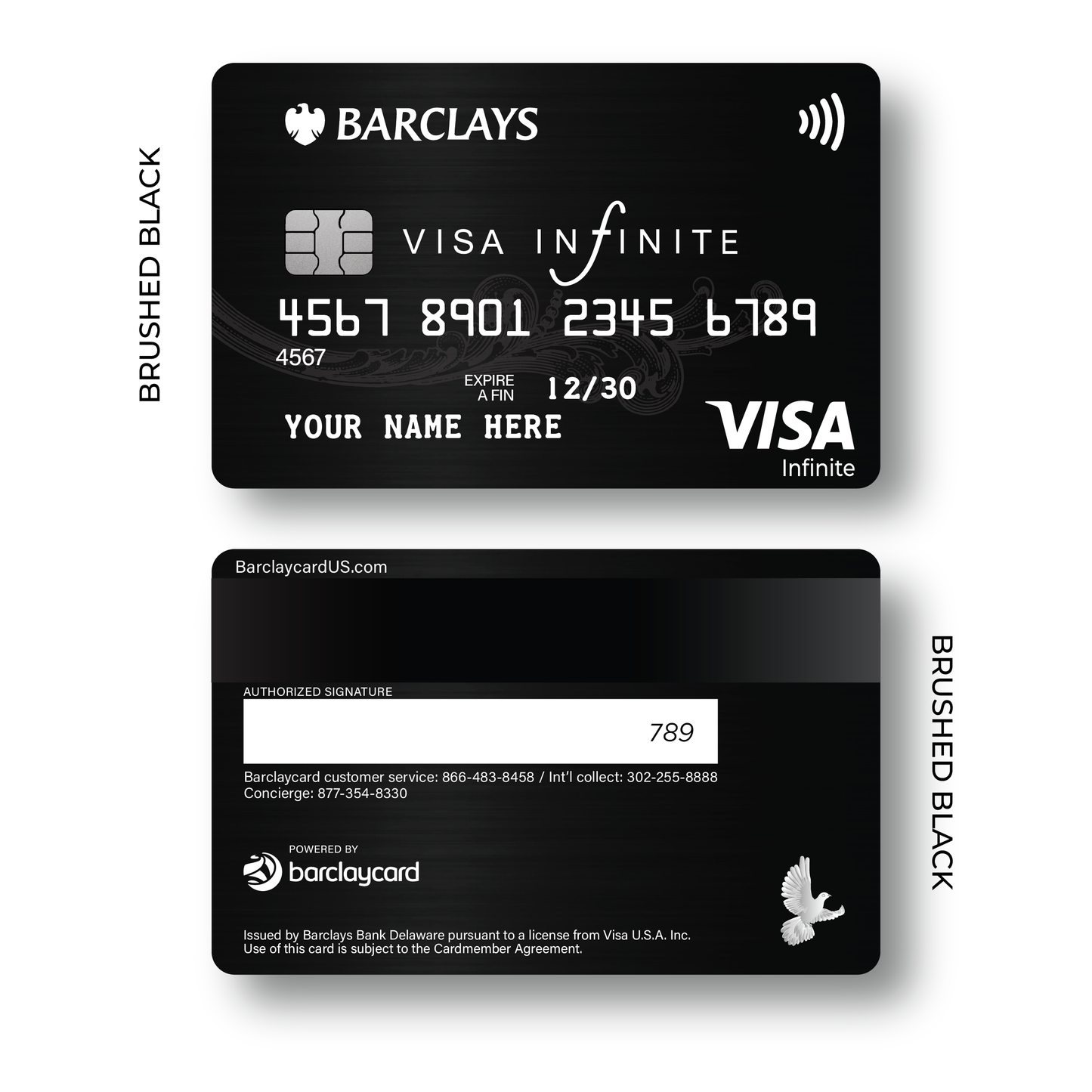 Metal Card Barclays Visa Infinite