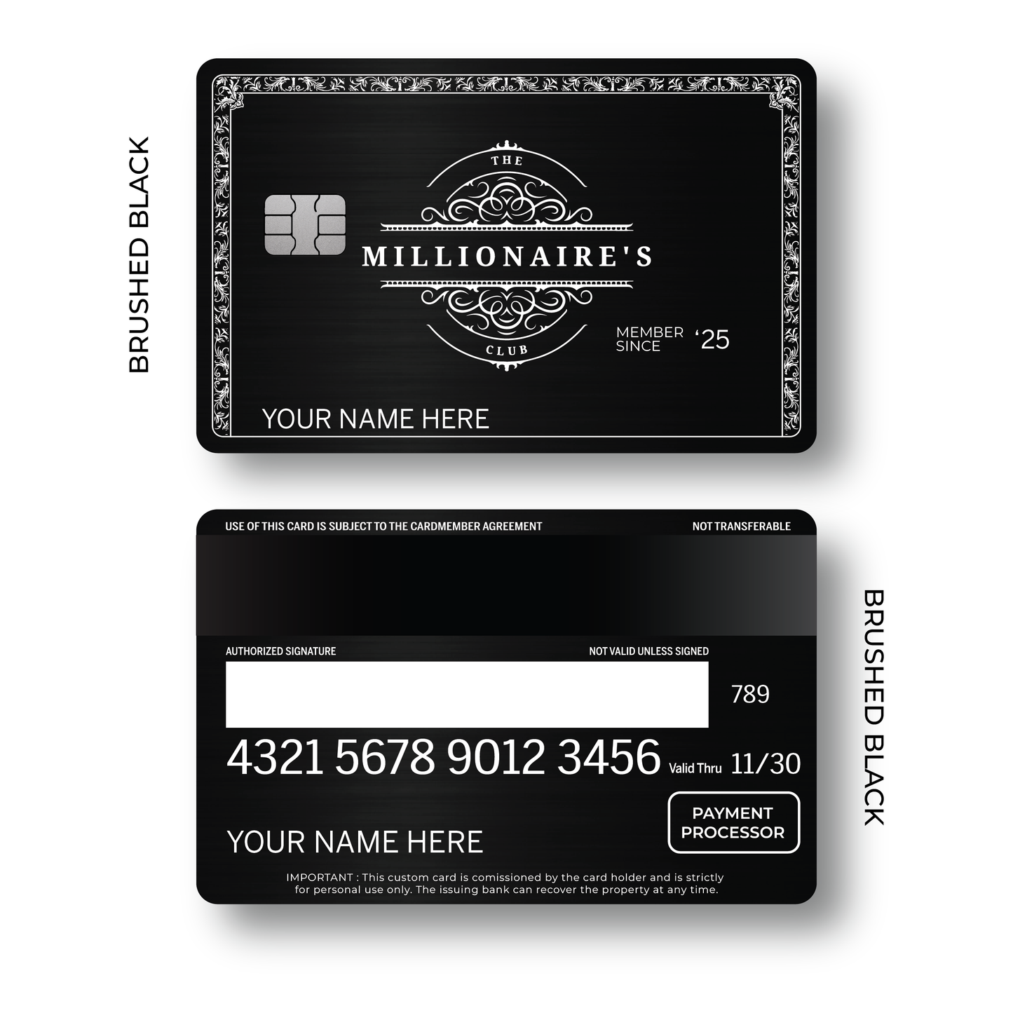 Metal Card Millionaires Club V1