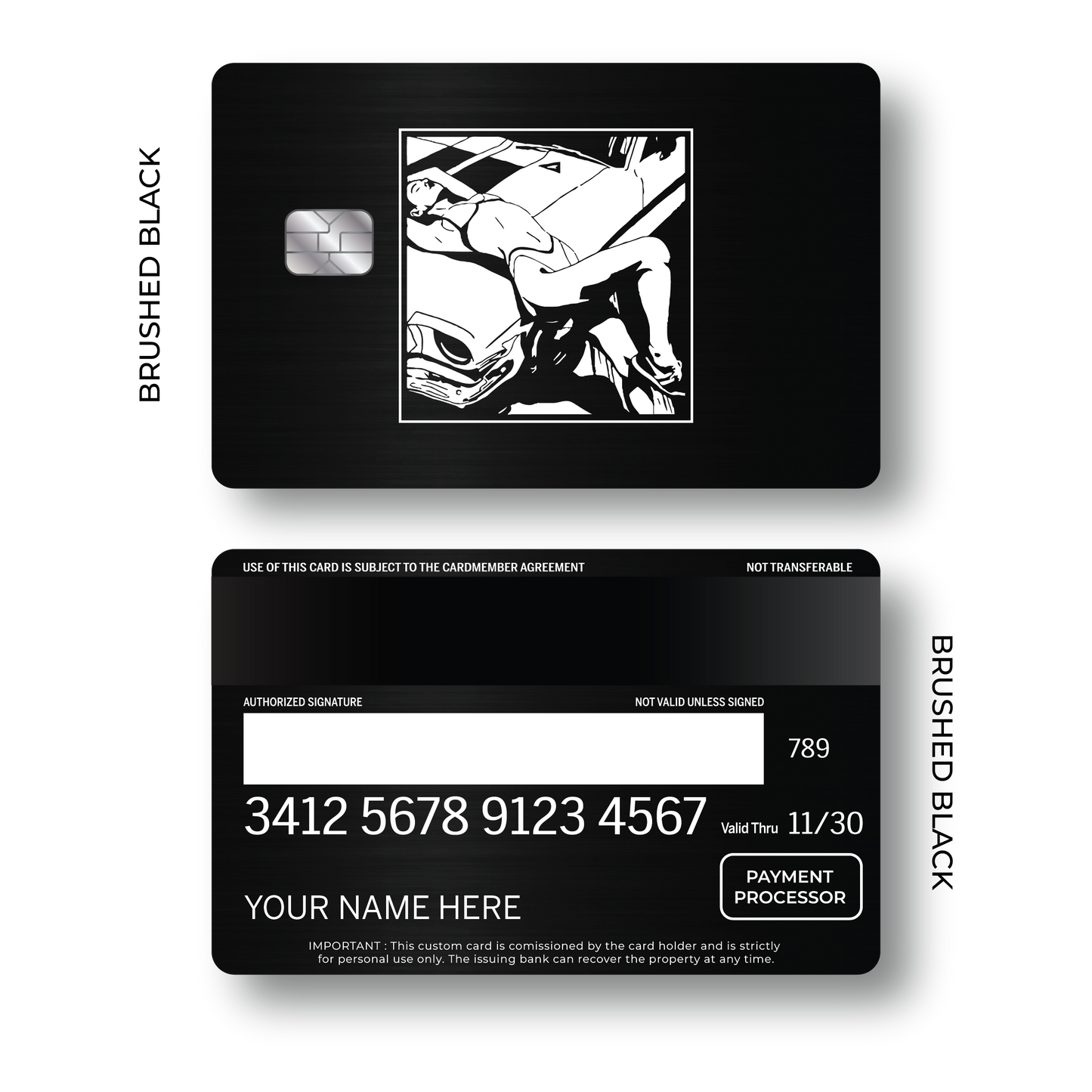 Metal Card Midnight Avenue