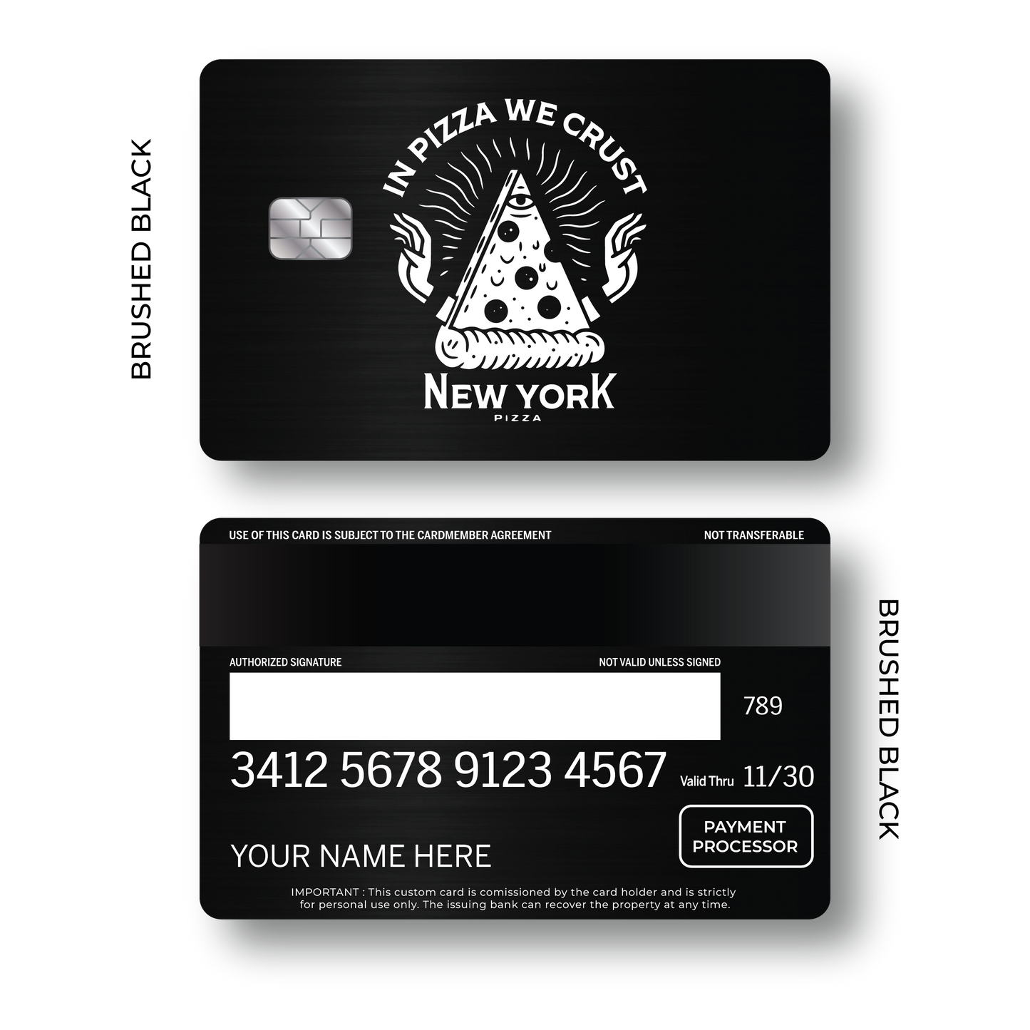 Metal Card In Pizza We Crust