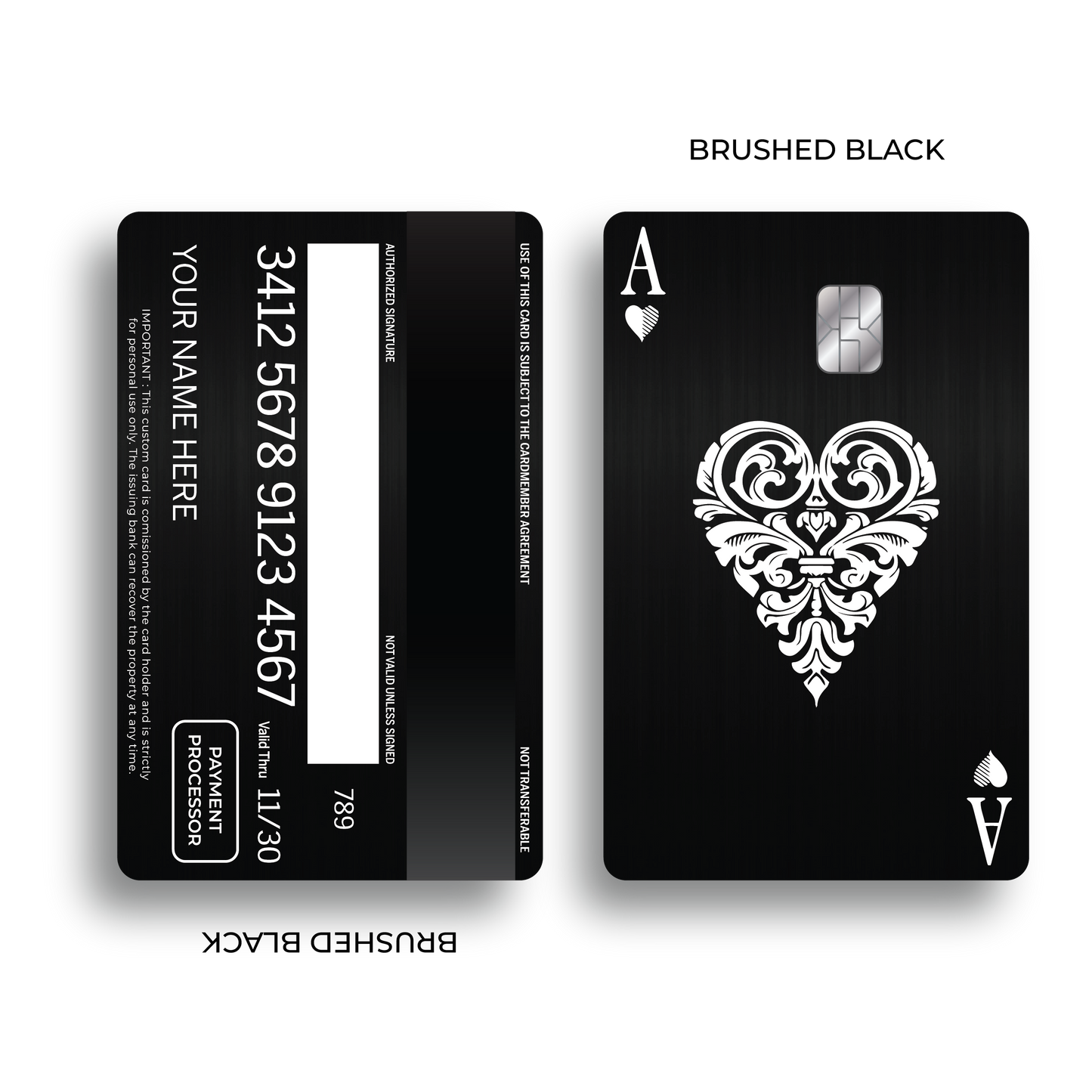 Metal Card Ace of Hearts