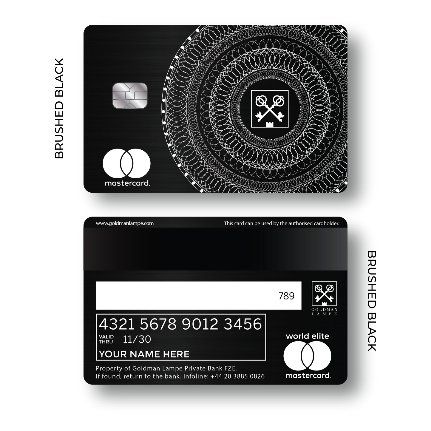 Metal Card Goldman Lampe