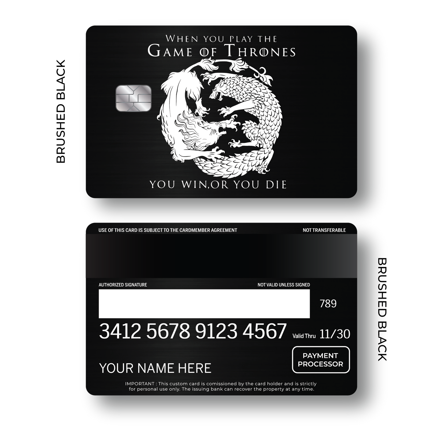 Metal Card The Game of Thrones