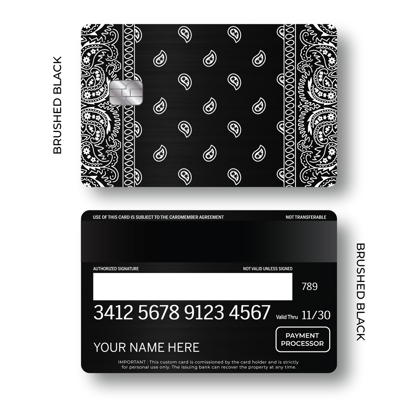 Metal Card Paisley