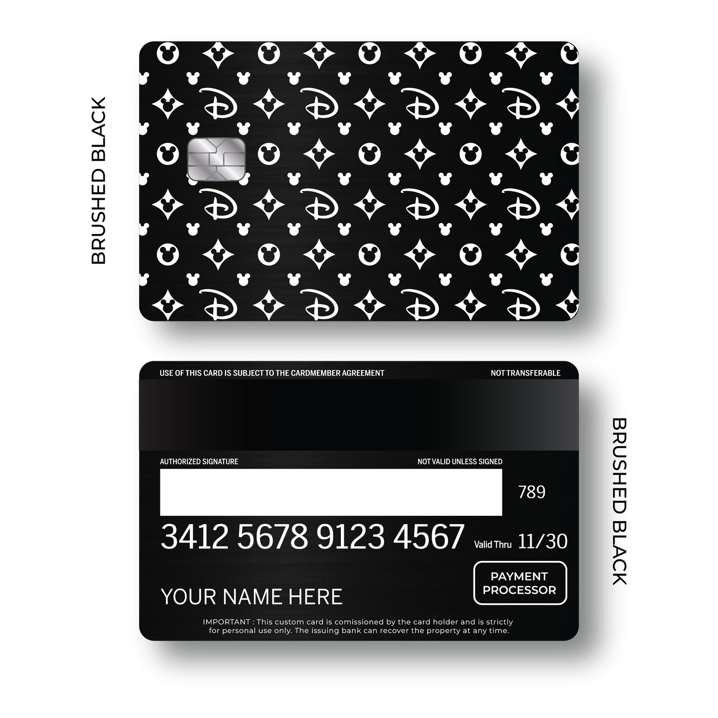 Metal Card Míckey Pattern