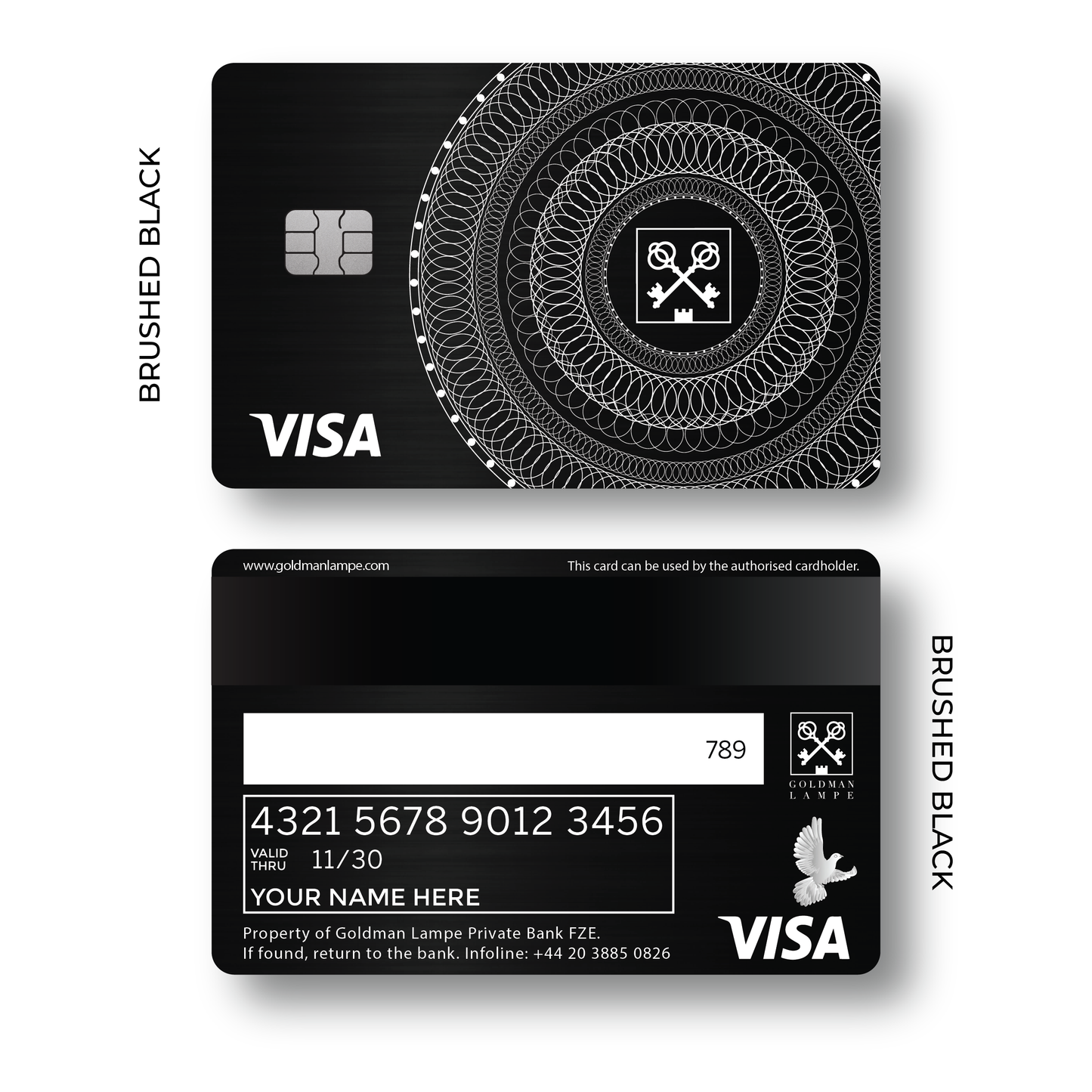 Metal Card Goldman Lampe