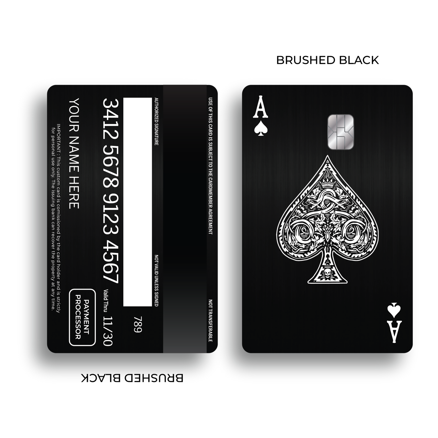Metal Card Ace of Spades V3