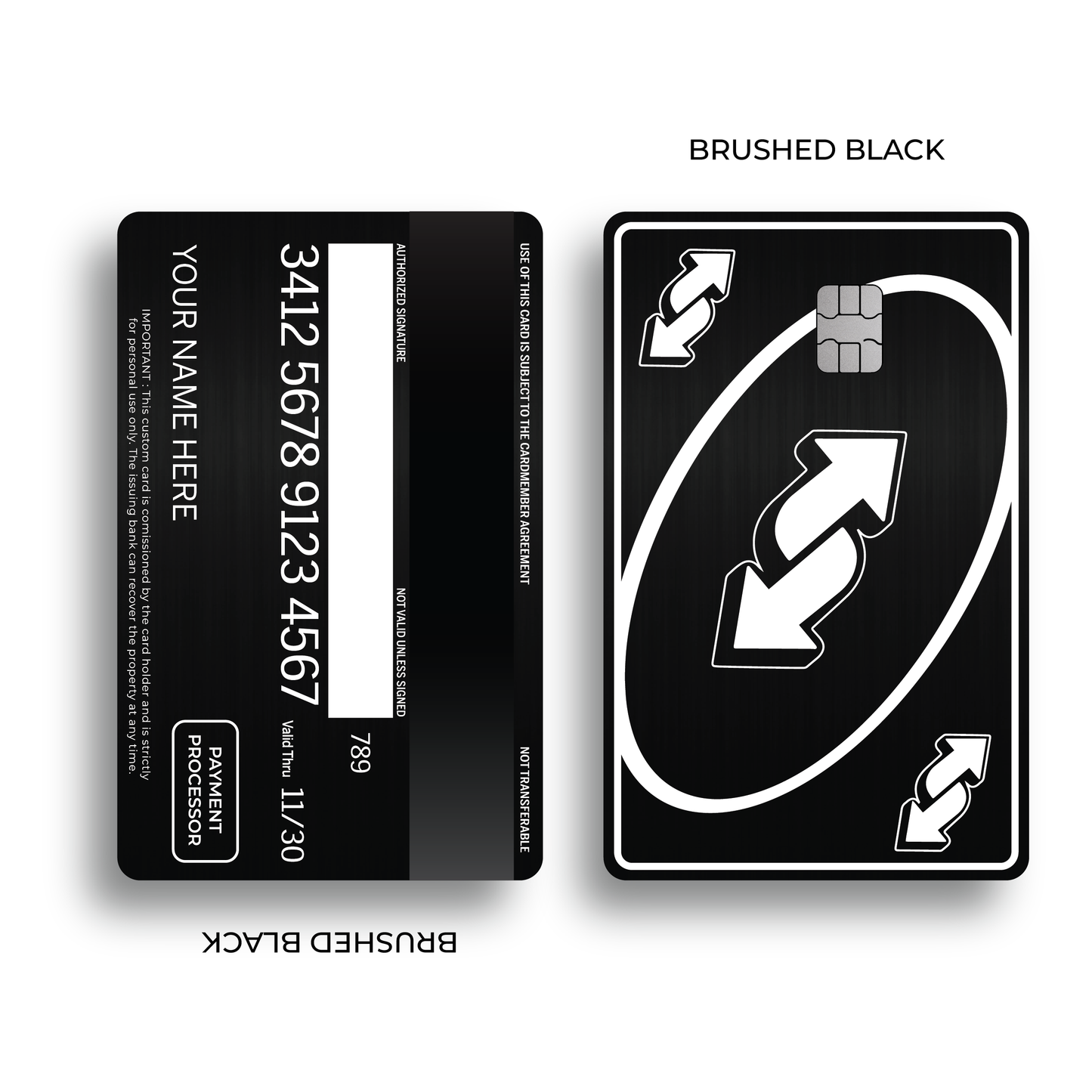 Metal Card Uno Reverse