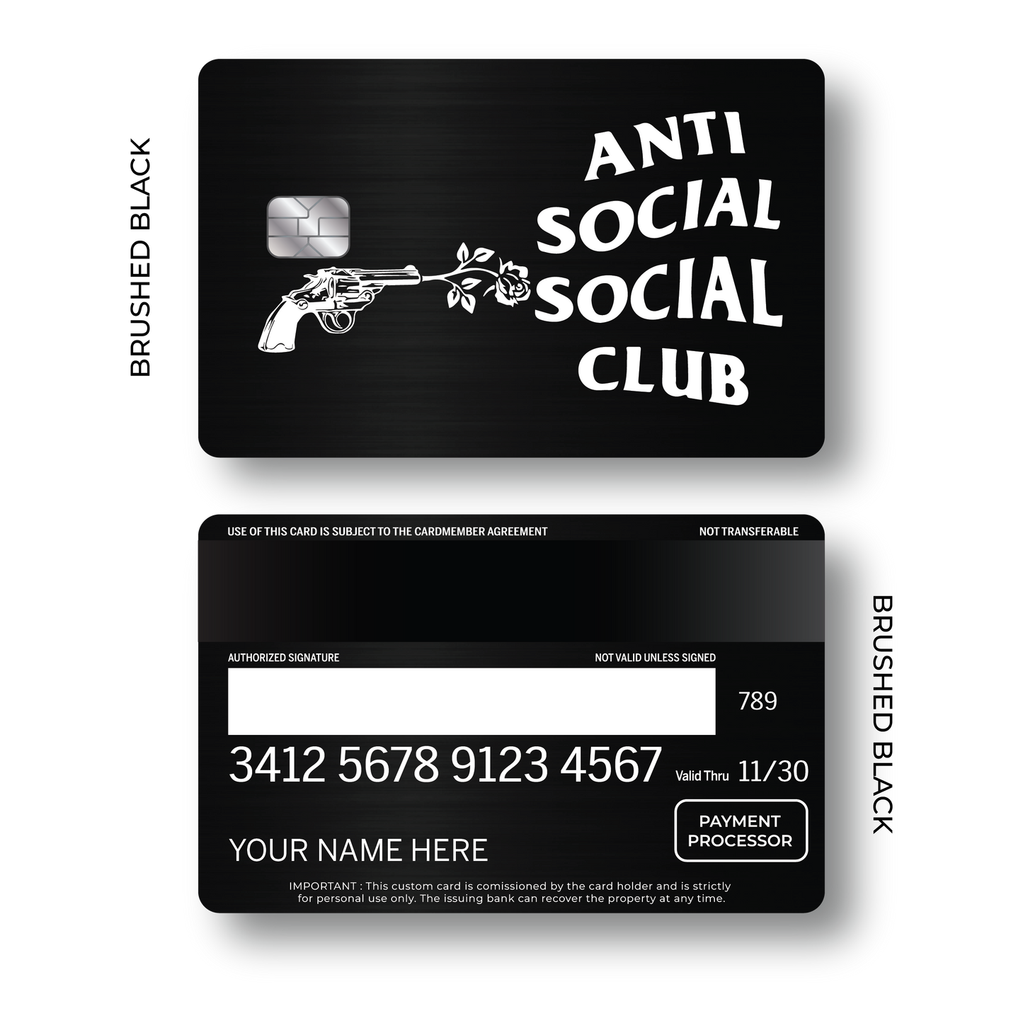Metal Card Anti Social