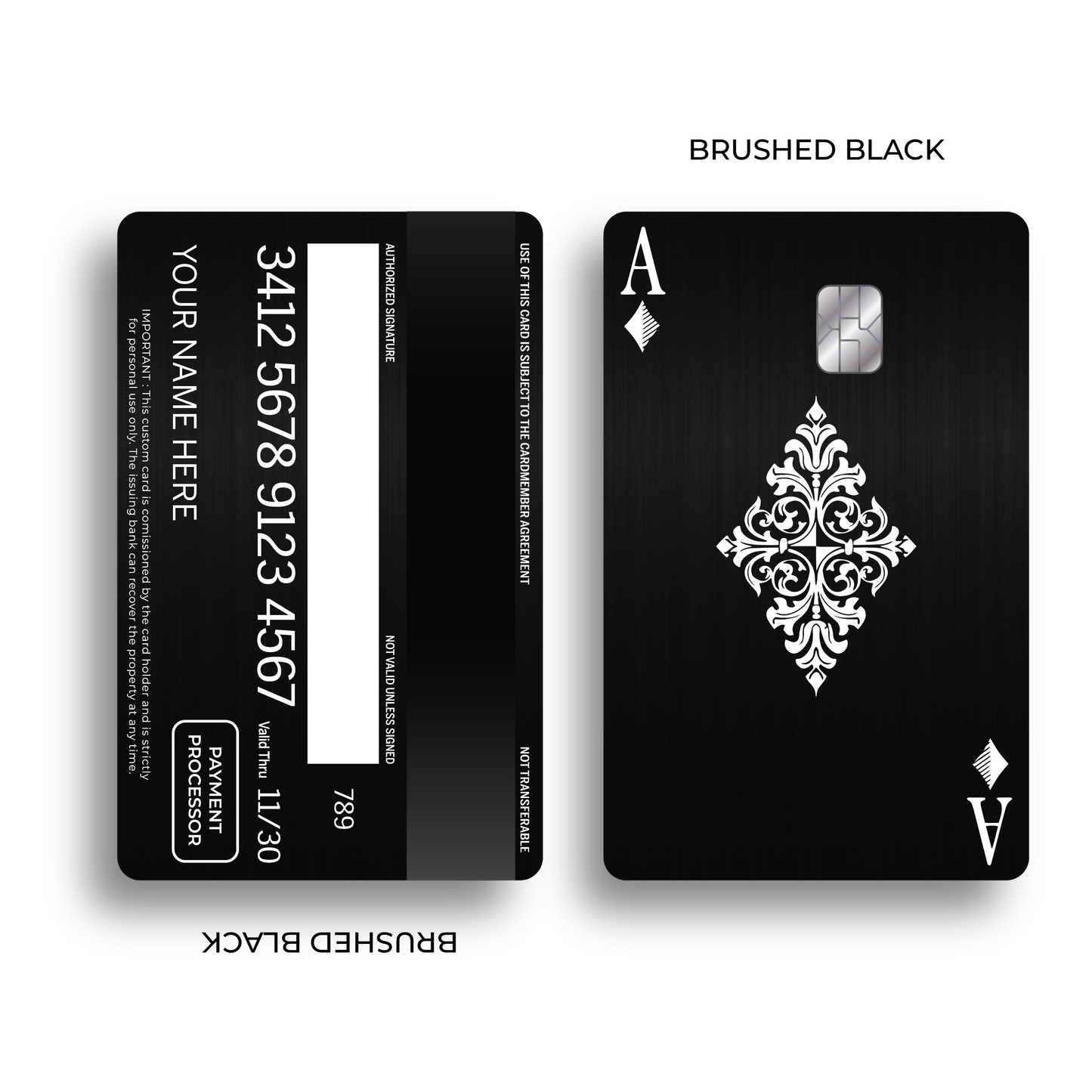 Metal Card Ace of Diamonds