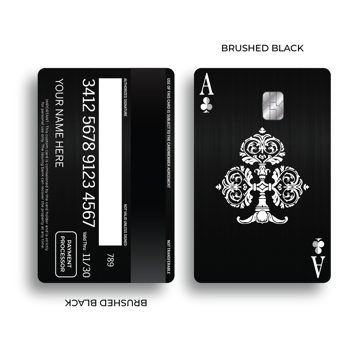 Metal Card Ace of Clubs