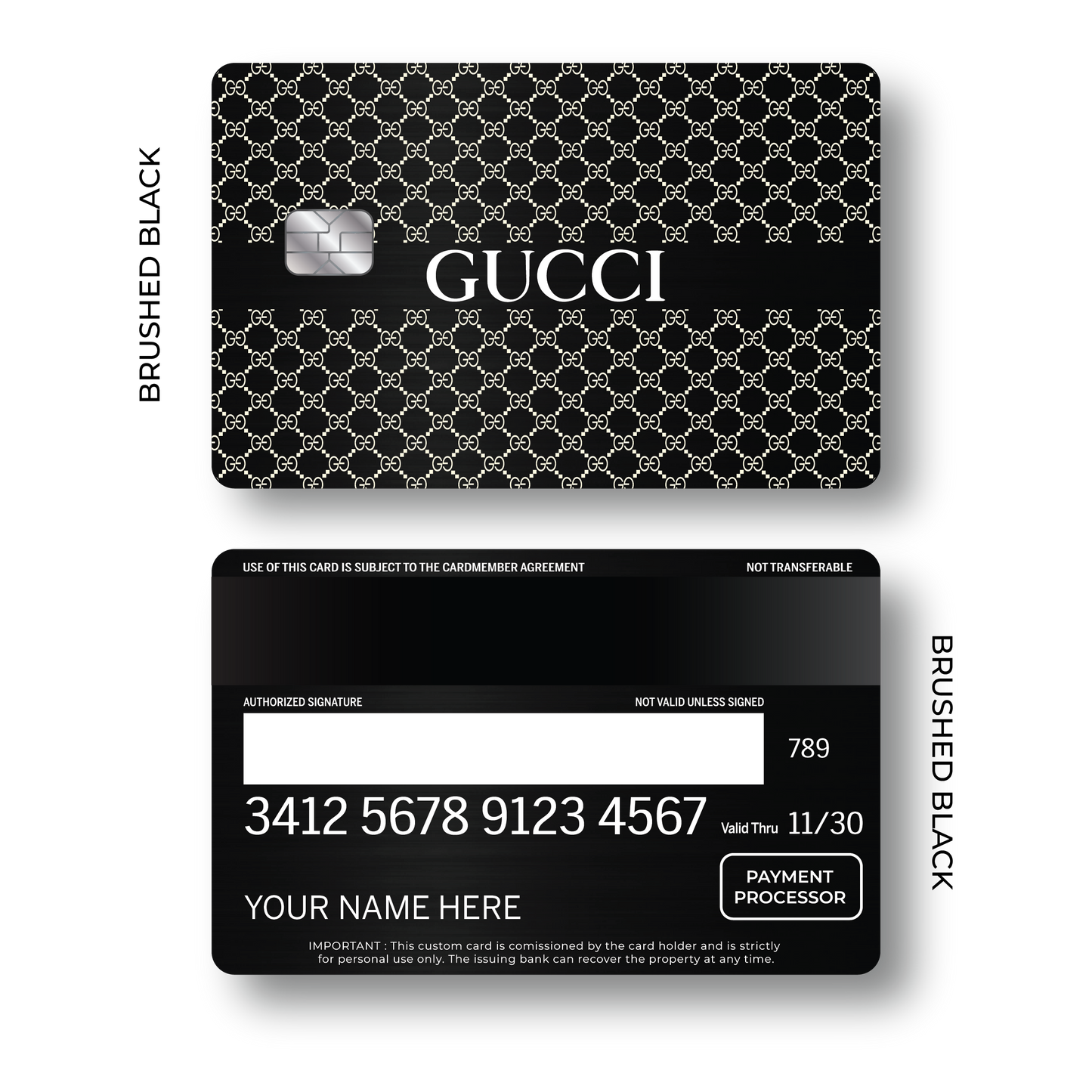 Metal Card Guccí Pattern