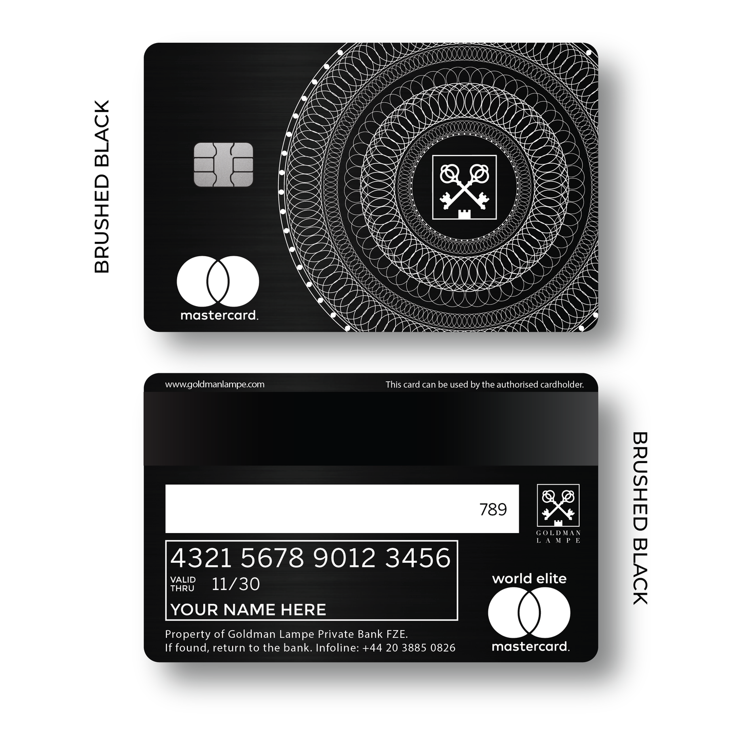Metal Card Goldman Lampe