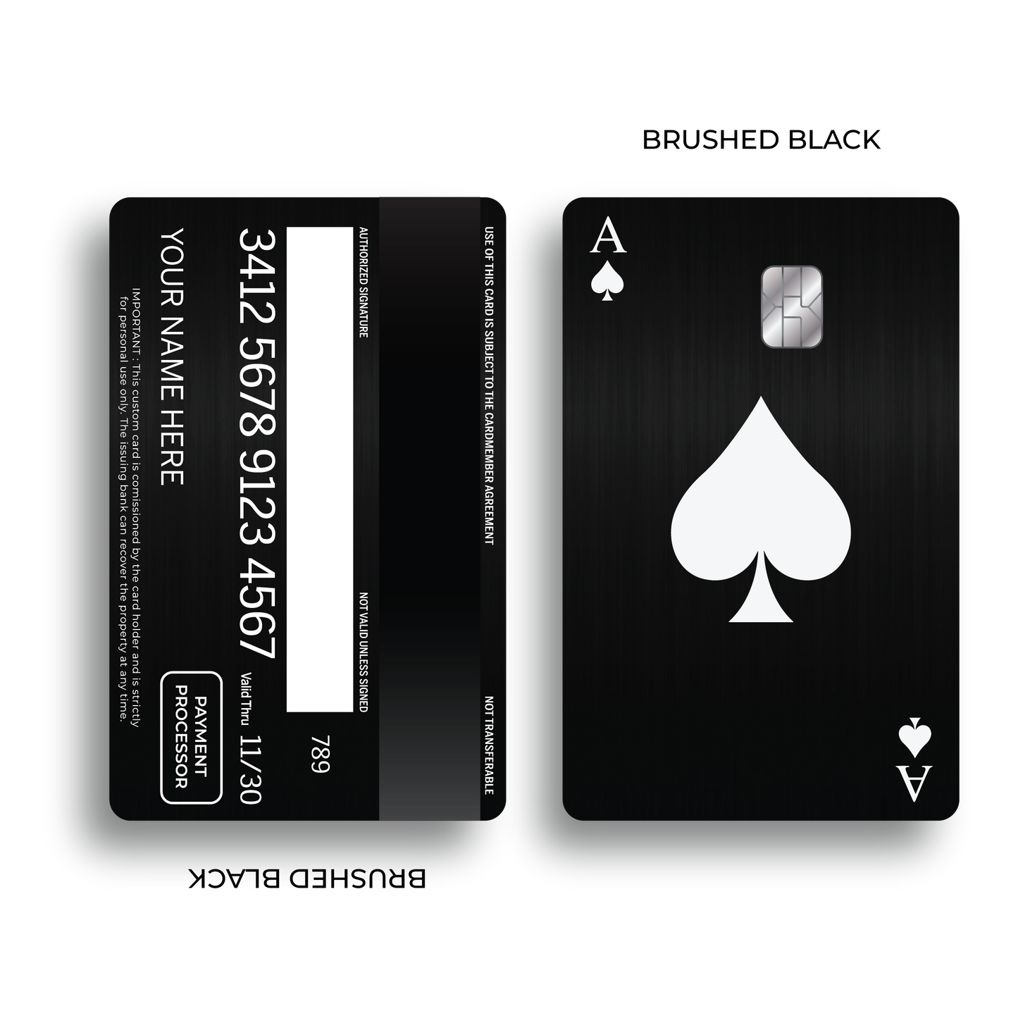 Metal Card Ace of Spades V1