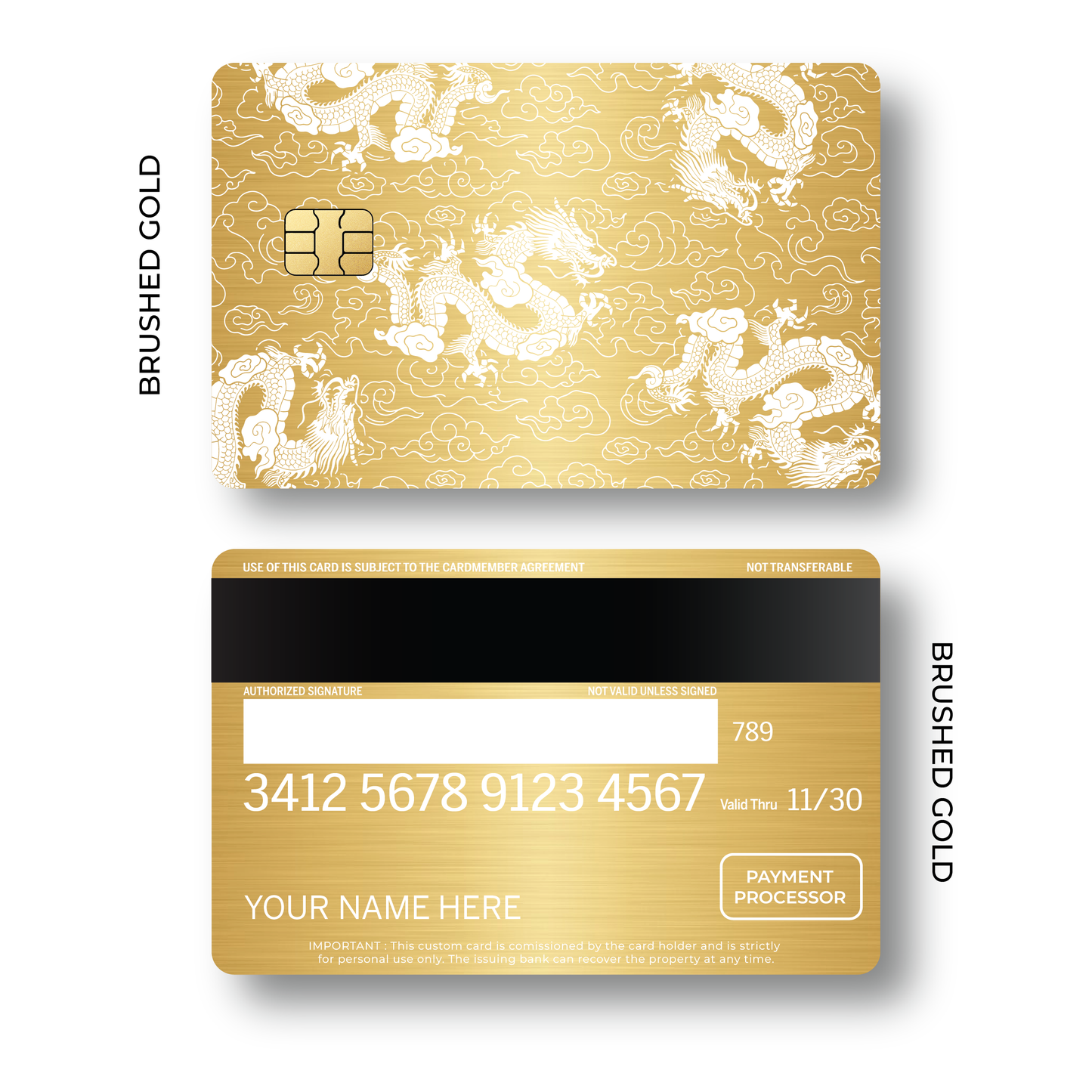 Metal Card Dragon Pattern