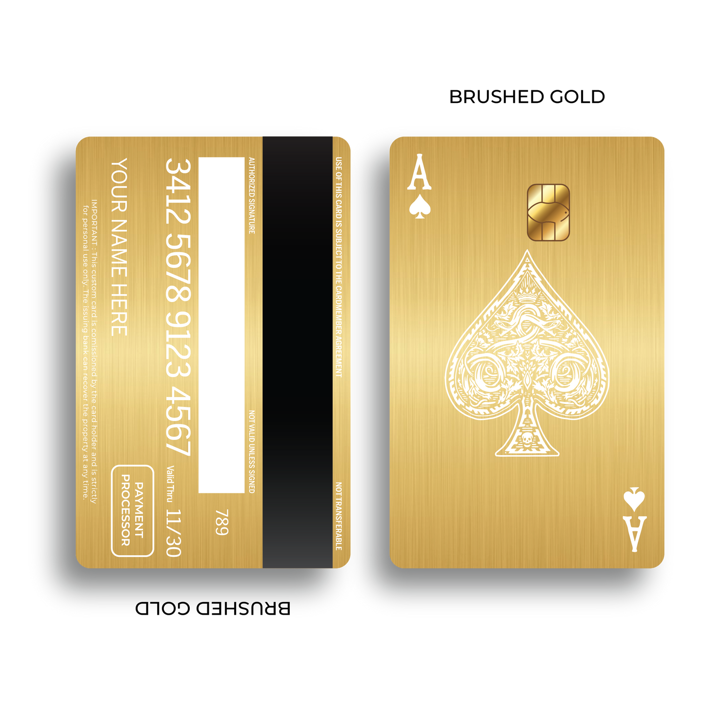 Metal Card Ace of Spades V3