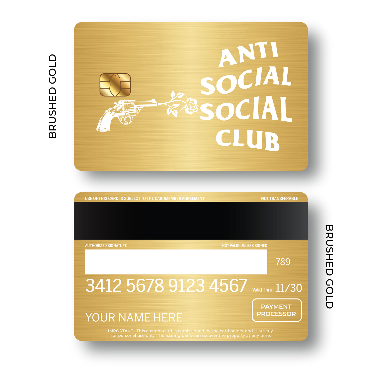Metal Card Anti Social