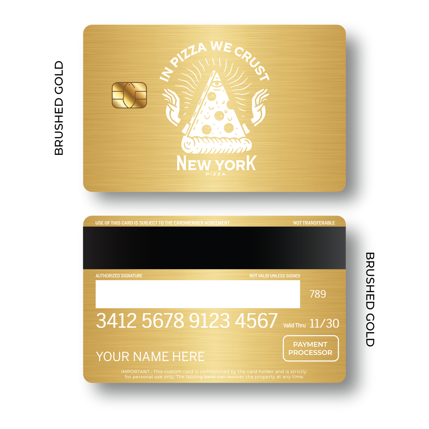 Metal Card In Pizza We Crust