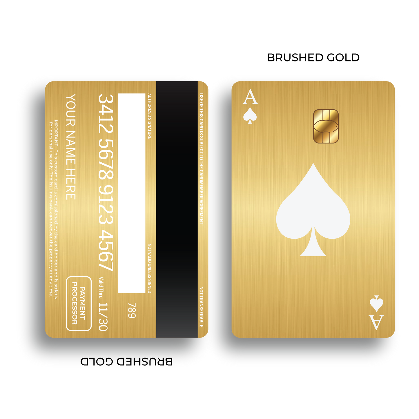 Metal Card Ace of Spades V1