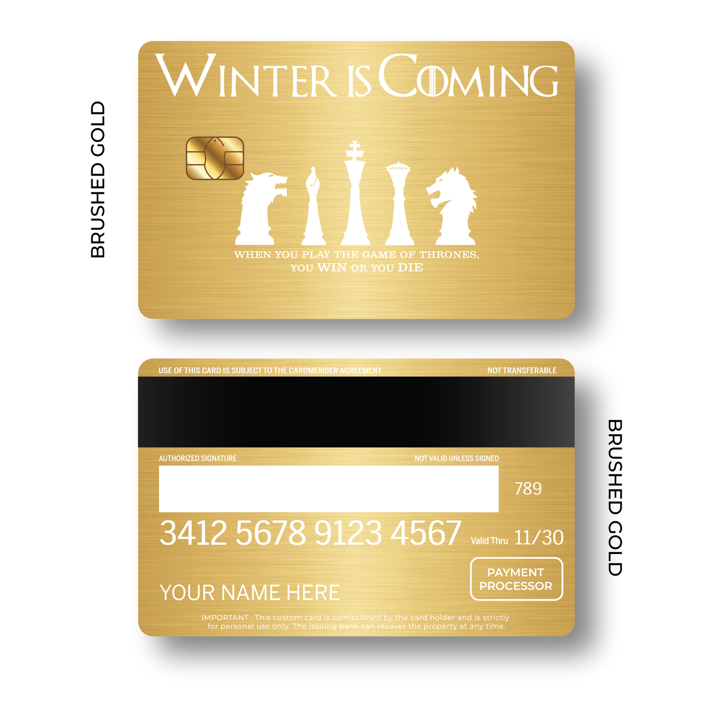 Metal Card Winter is Coming