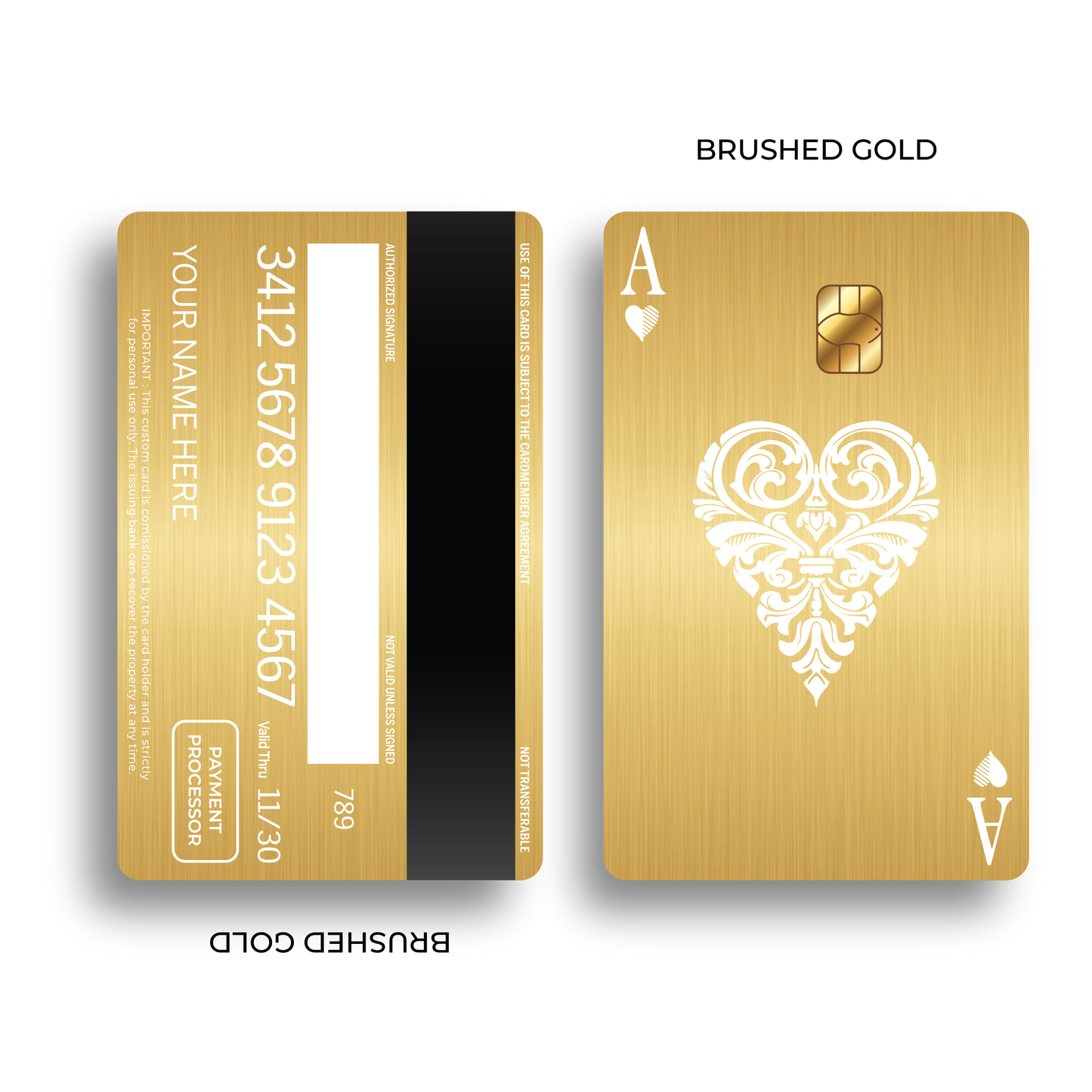 Metal Card Ace of Hearts