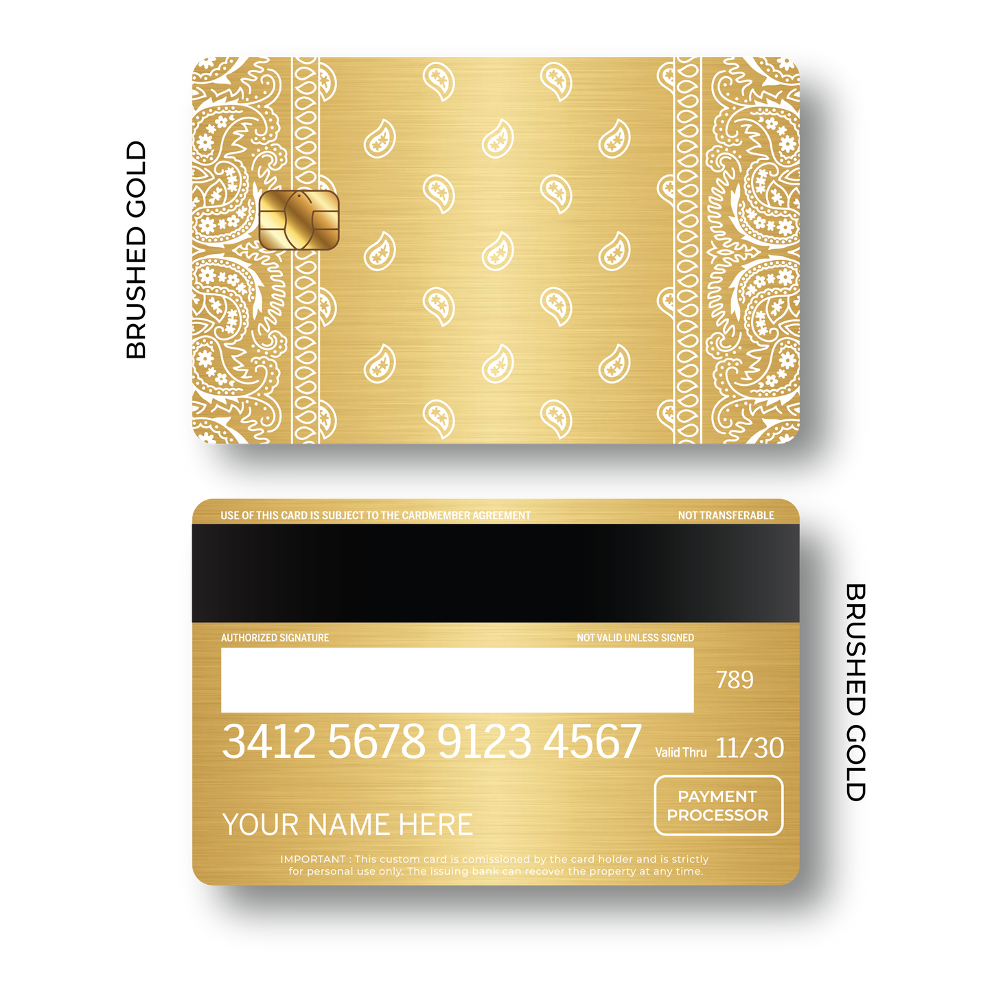 Metal Card Paisley