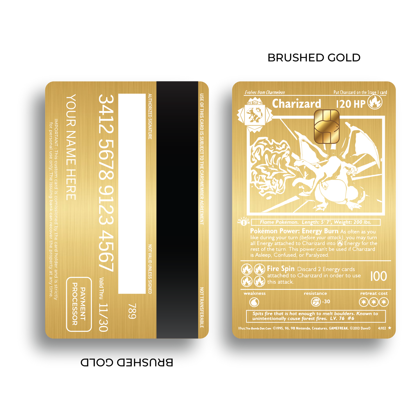 Metal Card Charizard