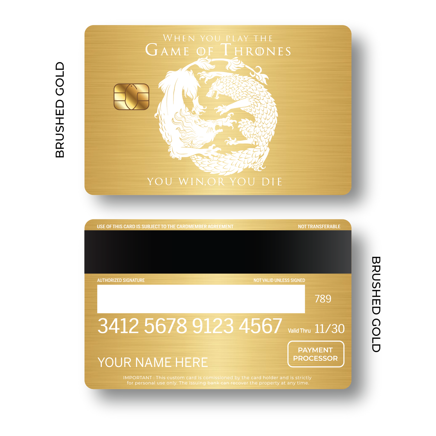 Metal Card The Game of Thrones