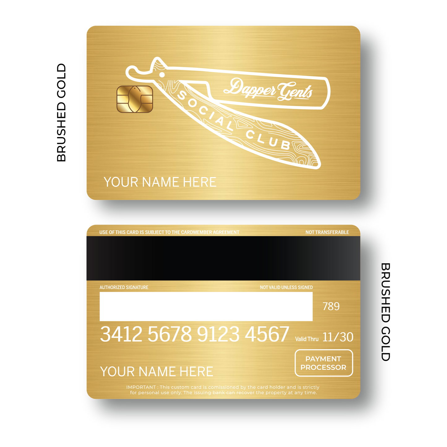 Metal Card Dapper Gents Social Club