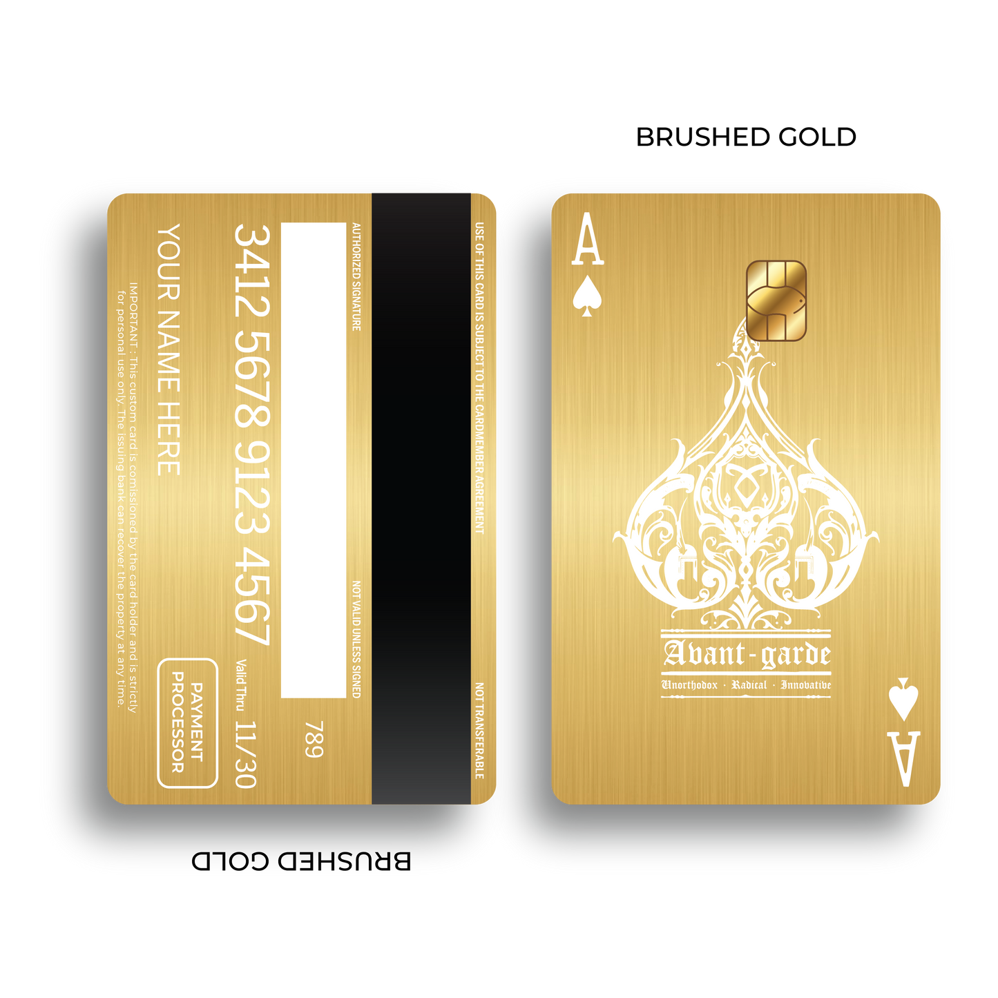 Metal Card Ace of Spades V2