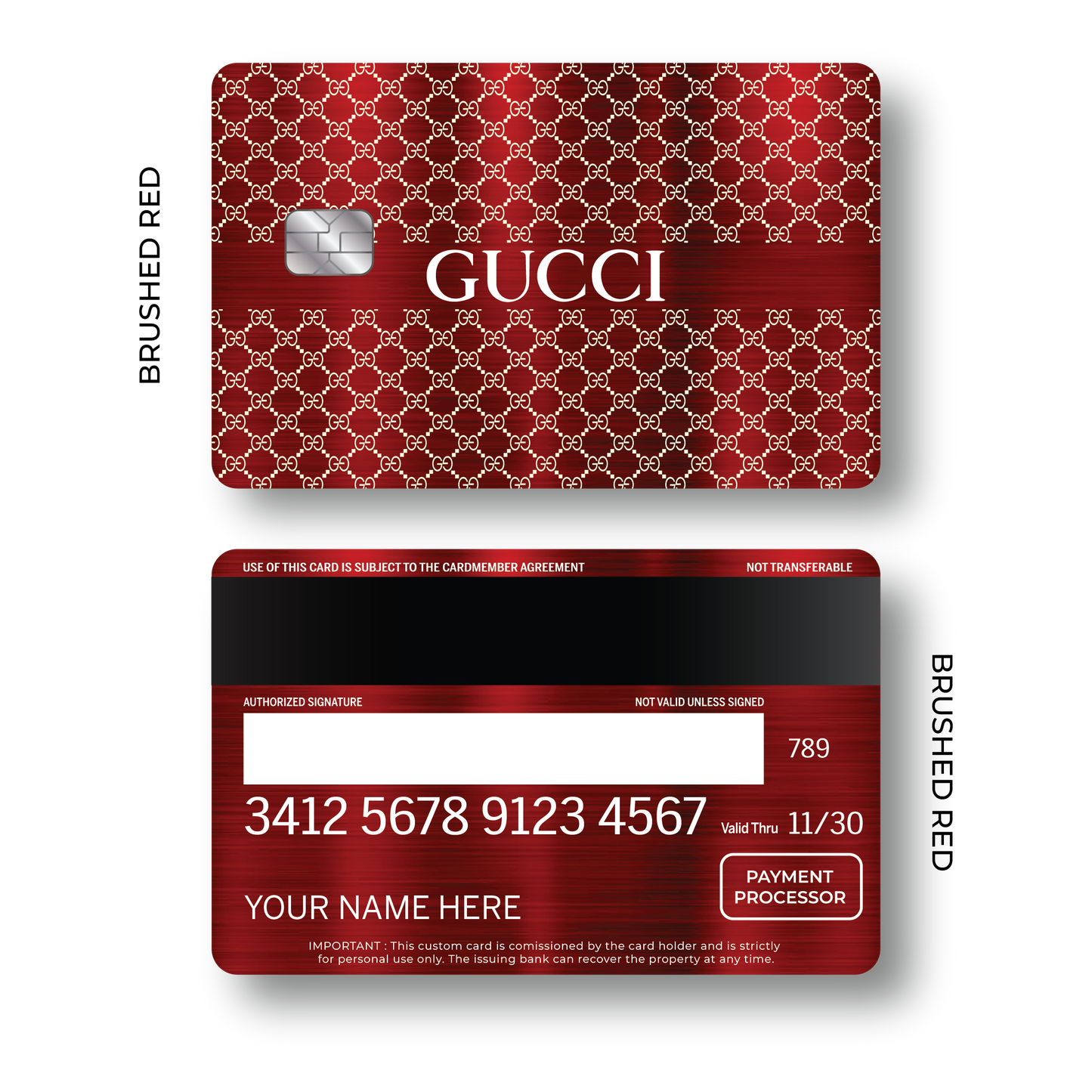 Metal Card Guccí Pattern