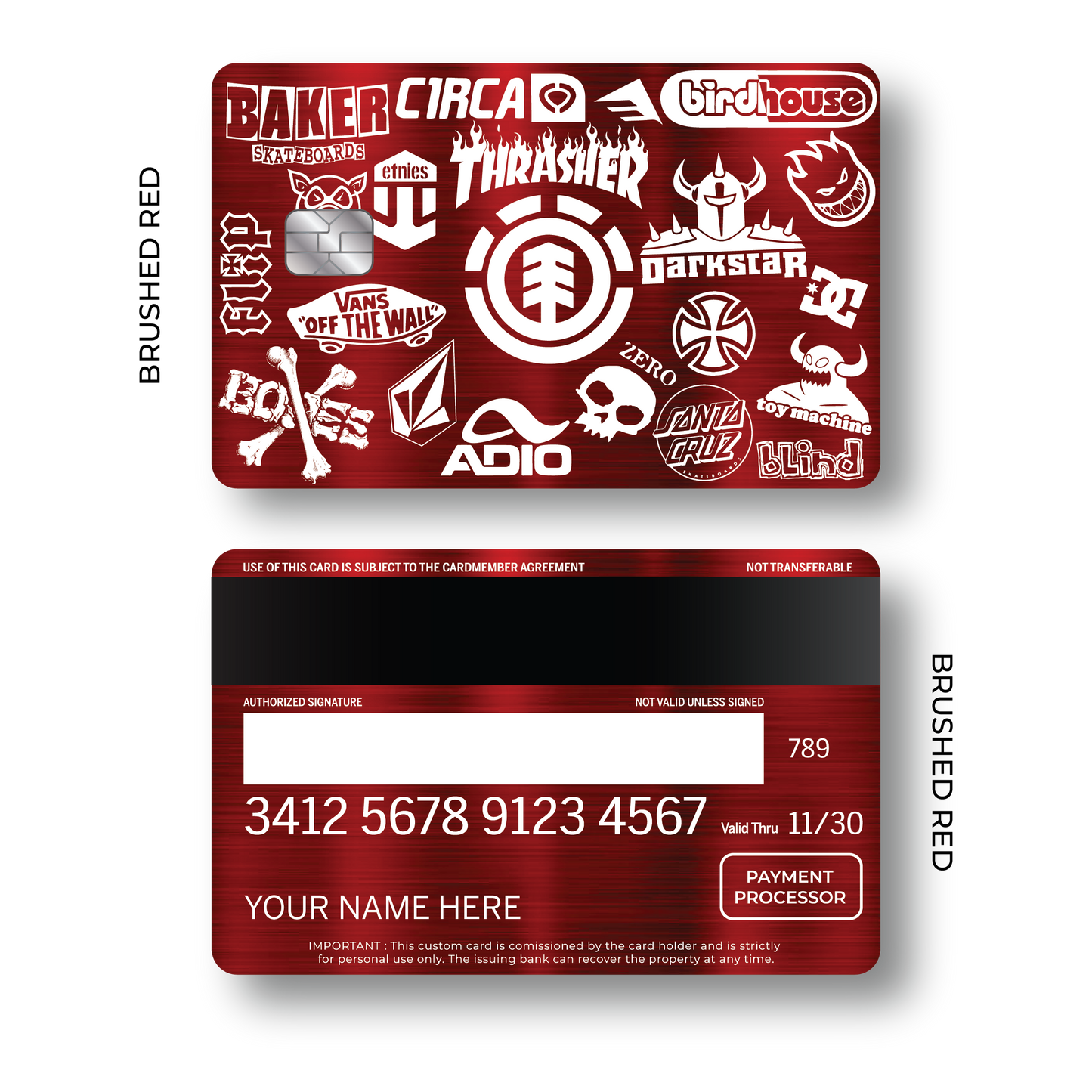 Metal Card OG Skate Brands