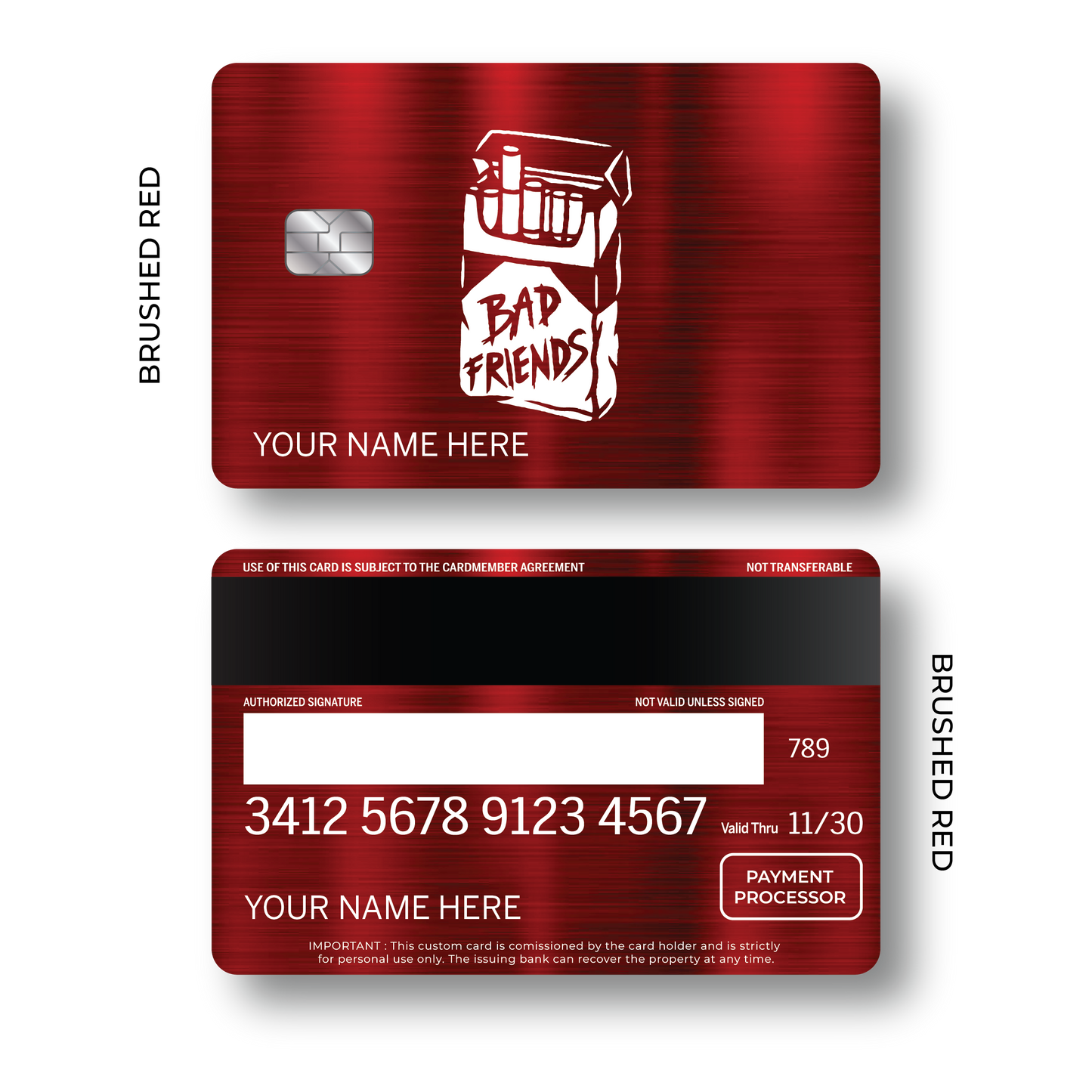 Metal Card Bad Friends