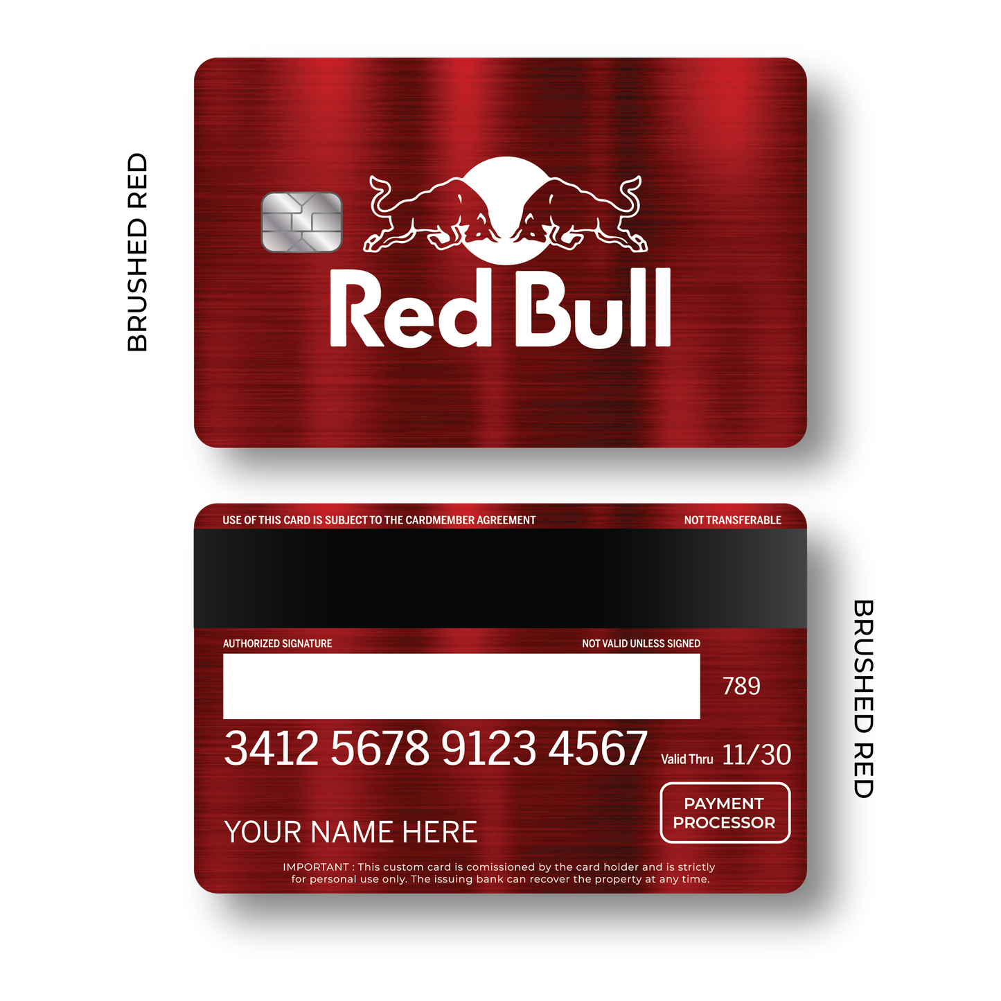 Metal Card Red Bull