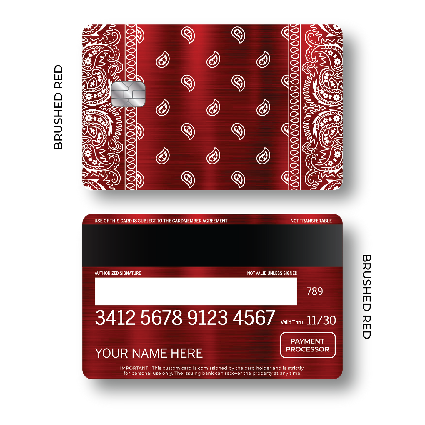 Metal Card Paisley