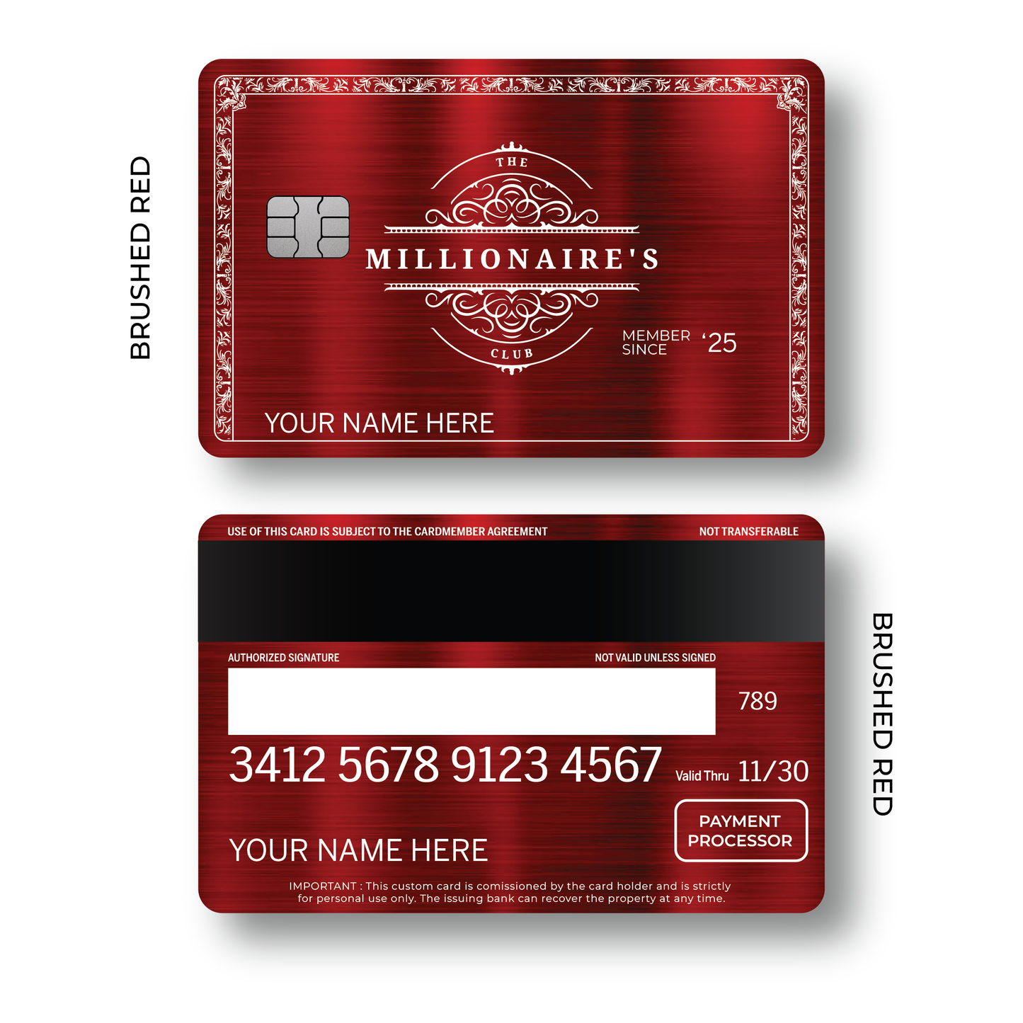 Metal Card Millionaires Club V1