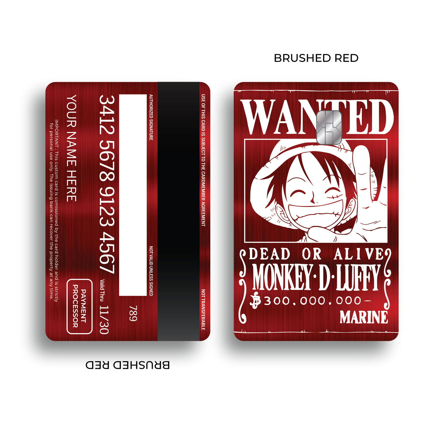 Metal Card Wanted Luffy