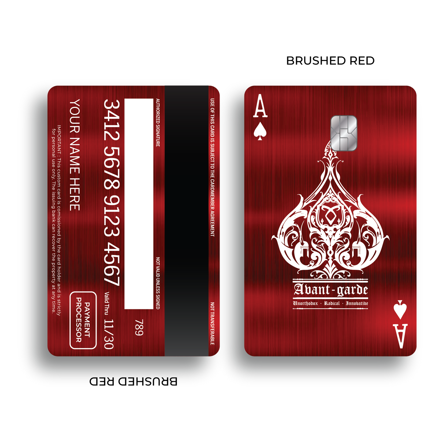 Metal Card Ace of Spades V2