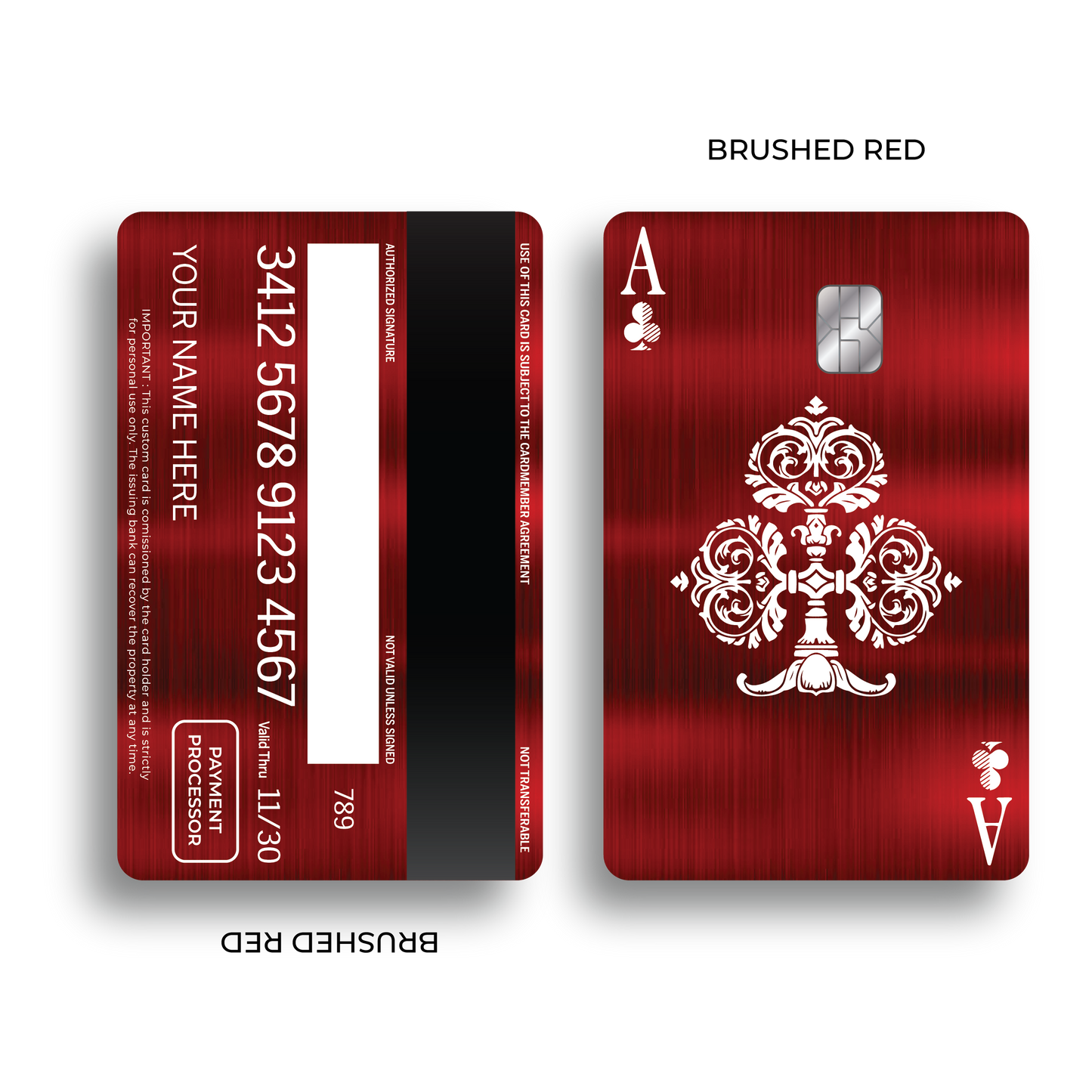 Metal Card Ace of Clubs