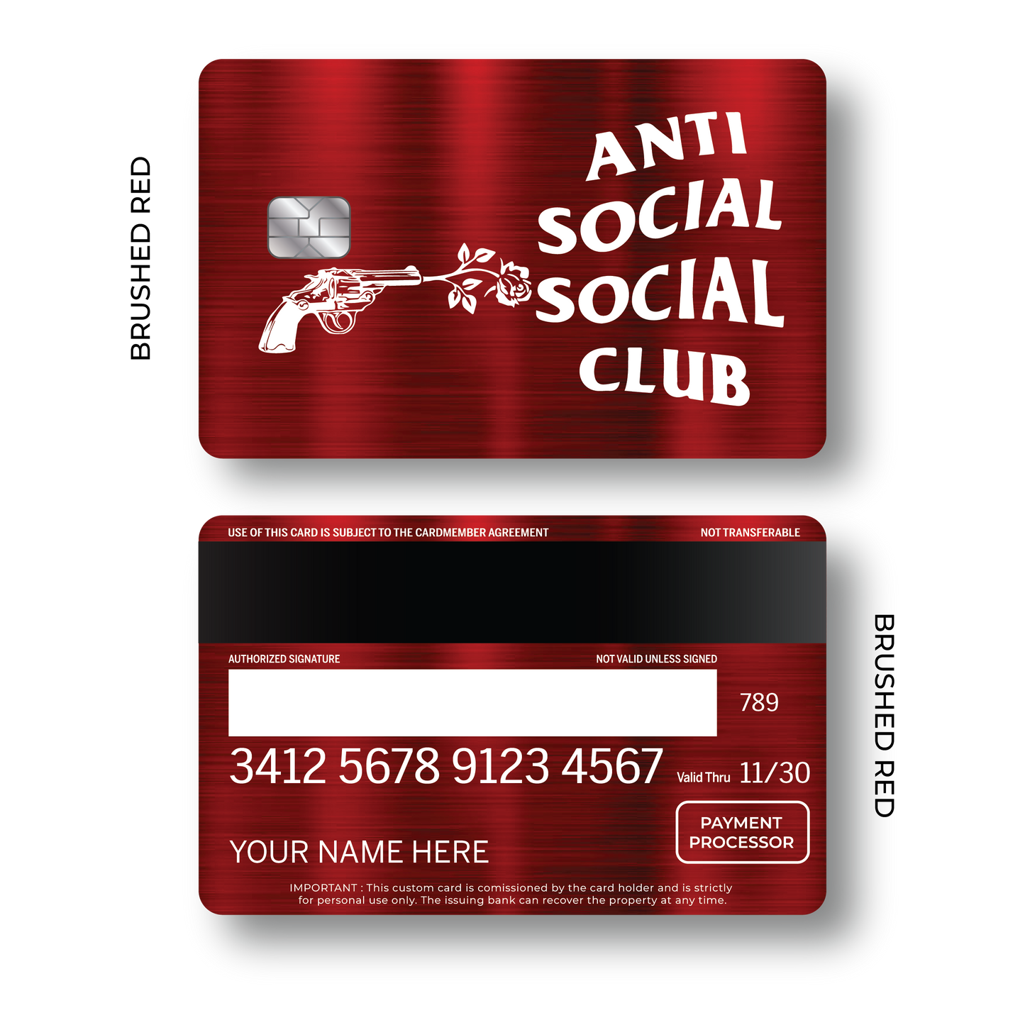 Metal Card Anti Social