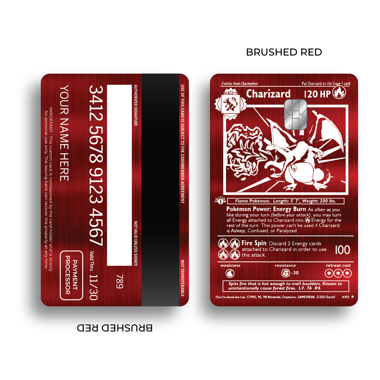 Metal Card Charizard