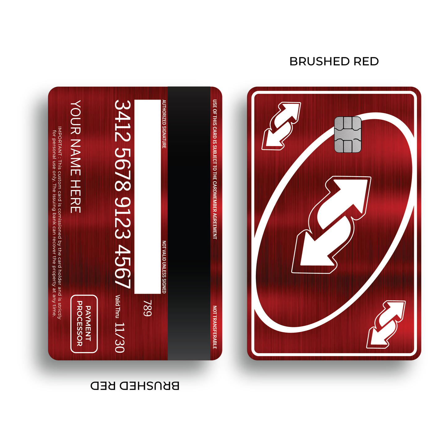 Metal Card Uno Reverse