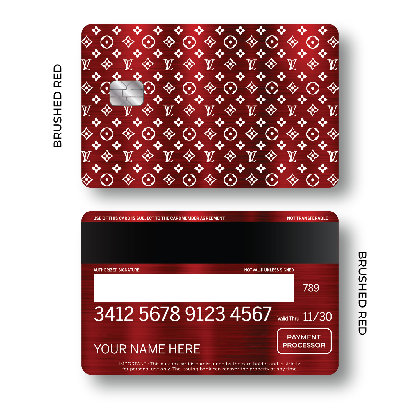 Metal Card LV Pattern