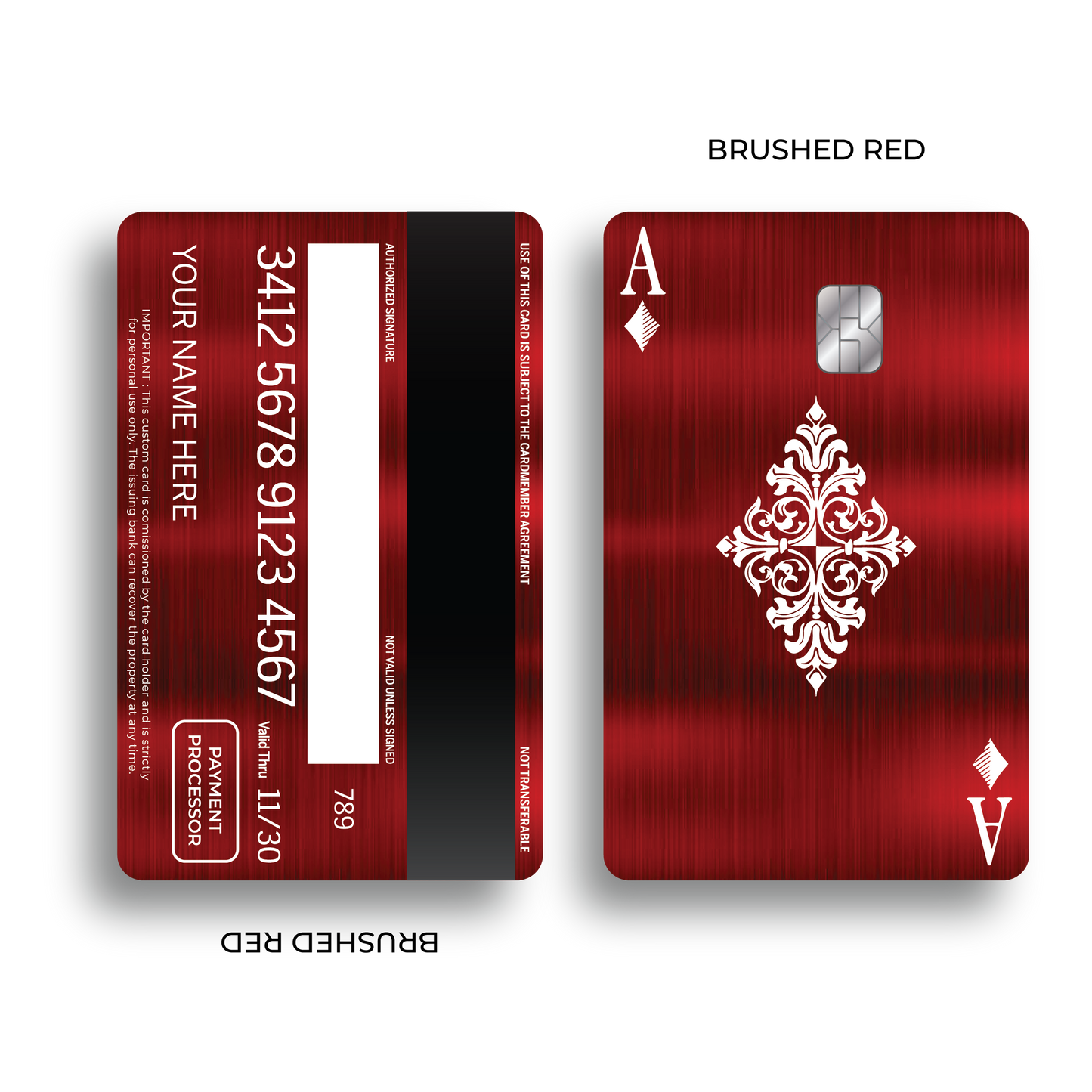 Metal Card Ace of Diamonds