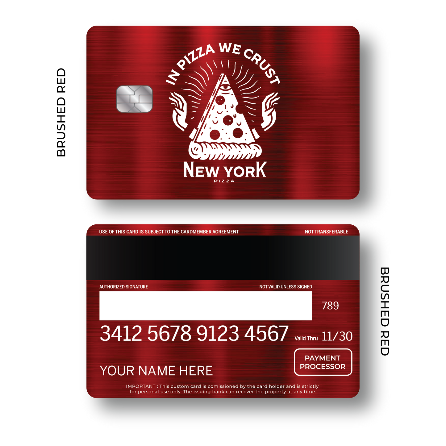 Metal Card In Pizza We Crust