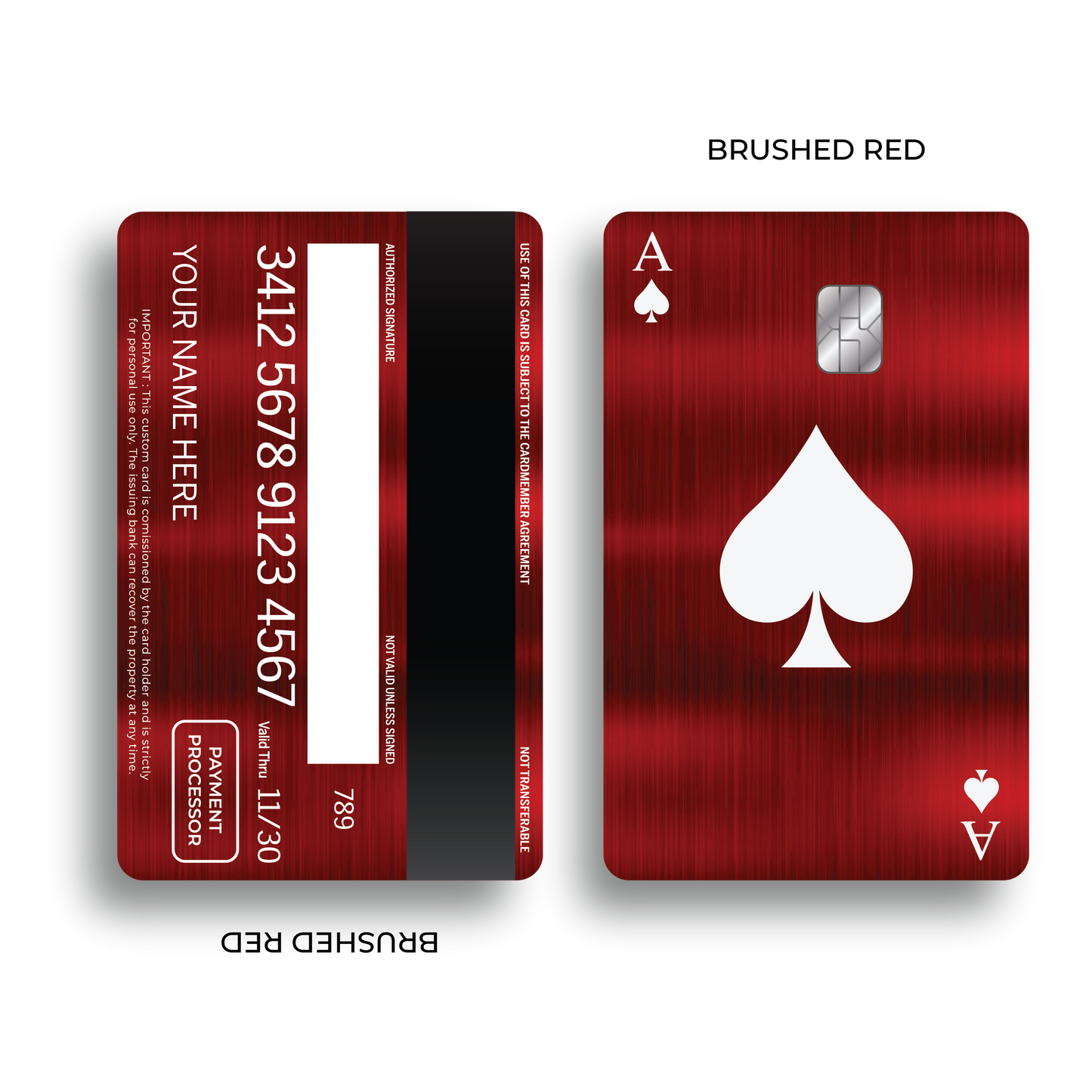 Metal Card Ace of Spades V1