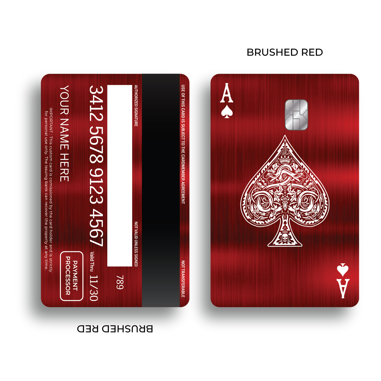 Metal Card Ace of Spades V3